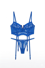 Load image into Gallery viewer, Cobalt Confidence Corset Set