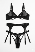 Load image into Gallery viewer, Sheer Perfection Black lingerie Set