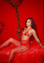 Load image into Gallery viewer, Red You're A Gem garter Set