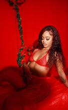 Load image into Gallery viewer, Red You're A Gem garter Set