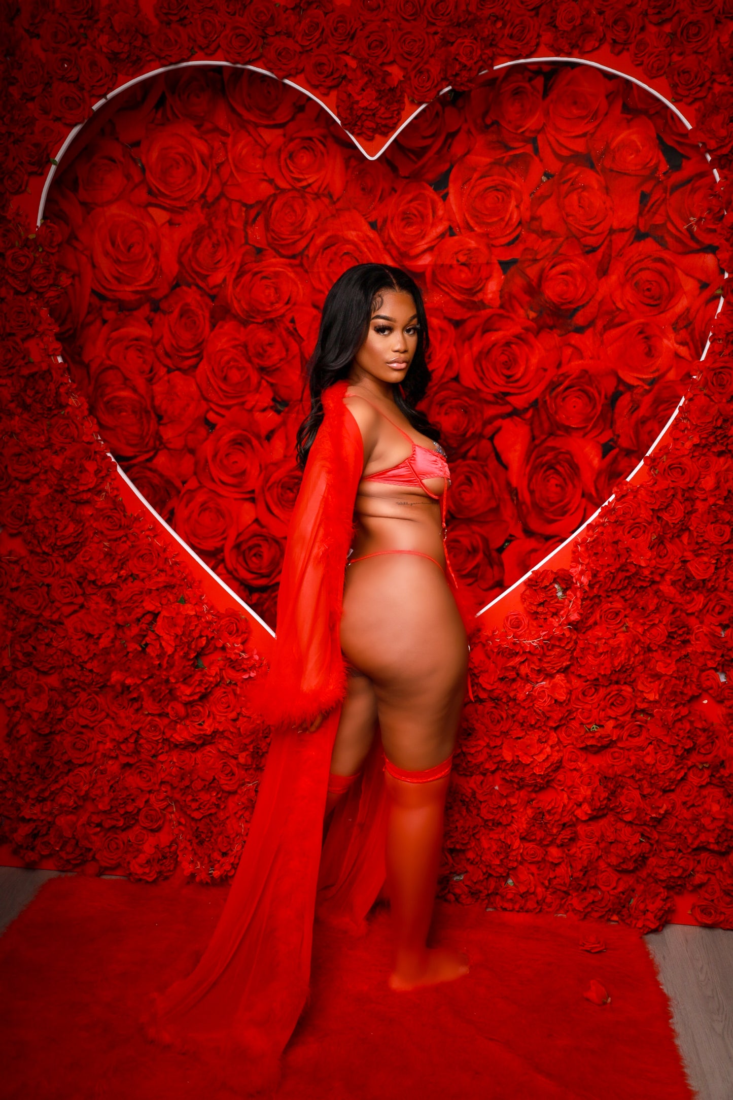 Luscious Moments Red Lingerie Set