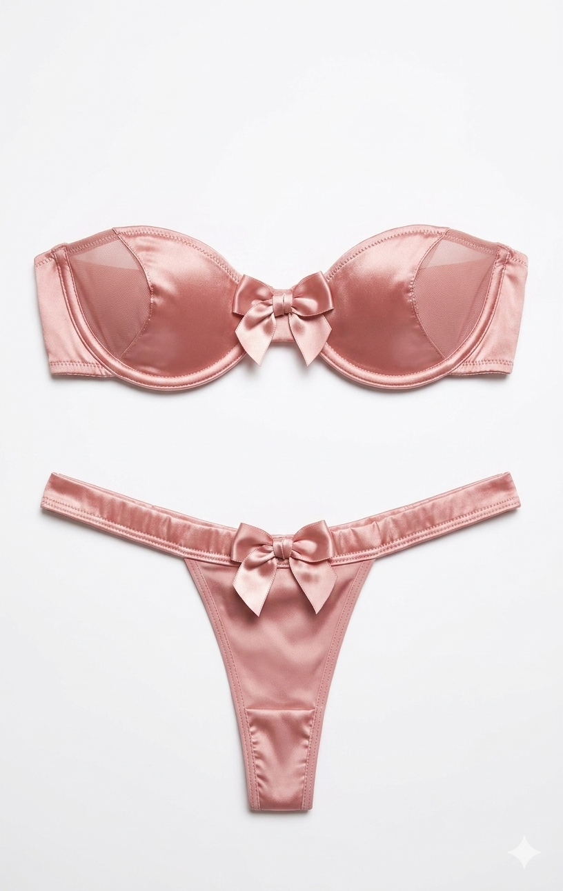 Satin Ties Lingerie Set