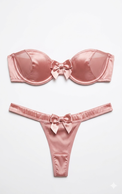 Satin Ties Lingerie Set