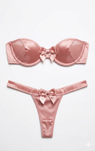Load image into Gallery viewer, Satin Ties lingerie Set
