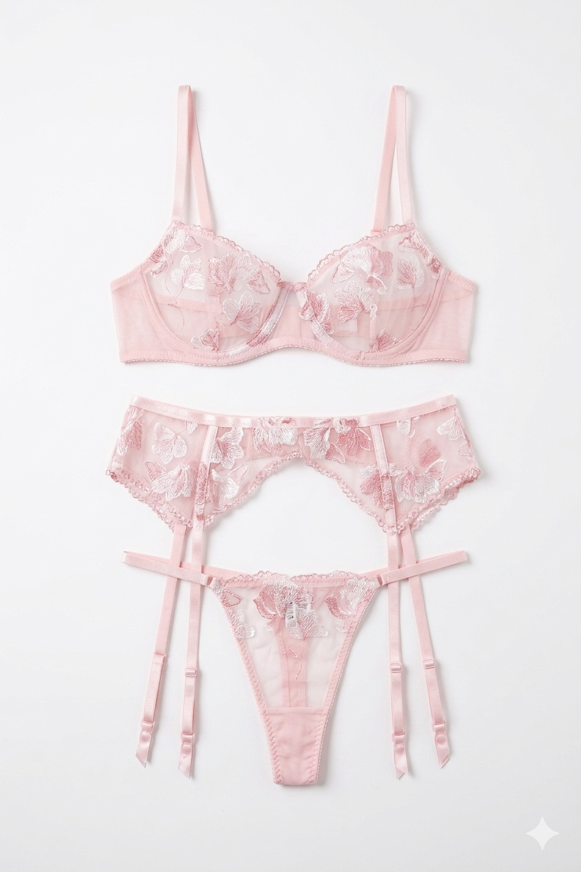 Blush Delicate Pick Lingerie Set
