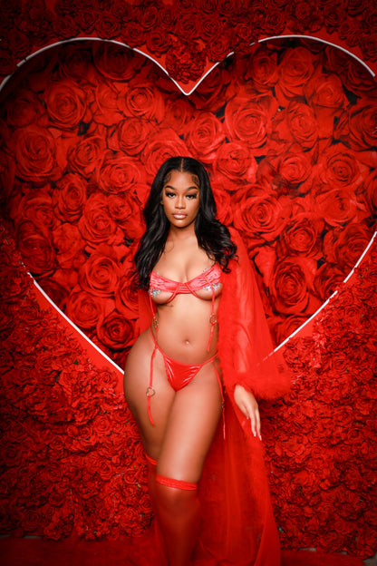 Luscious Moments Red Lingerie Set