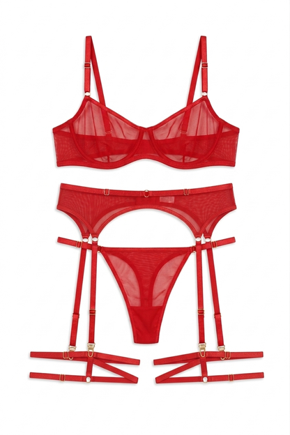 Spicy Lucky Lover Sheer Lingerie Set