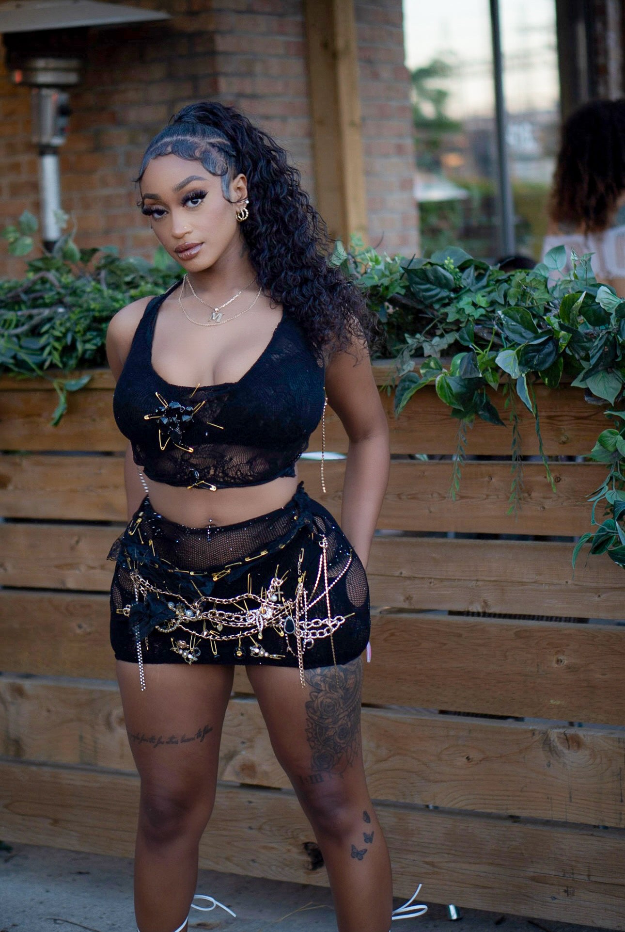 Baddest in the Room Embellished Skirt Set
