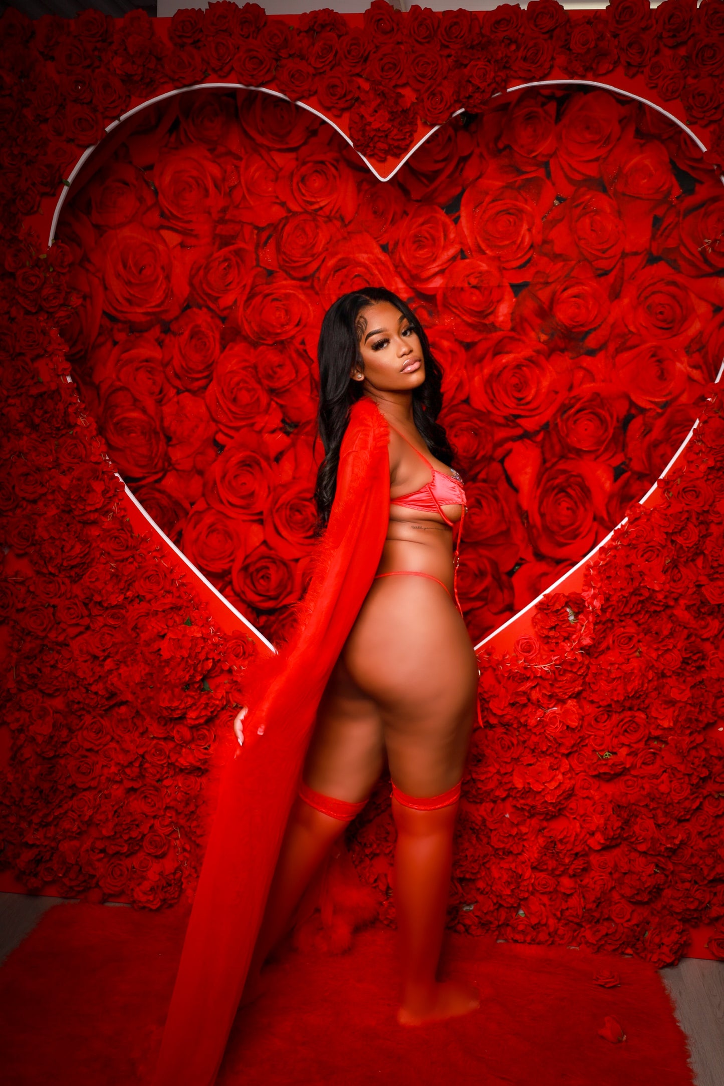 Luscious Moments Red Lingerie Set