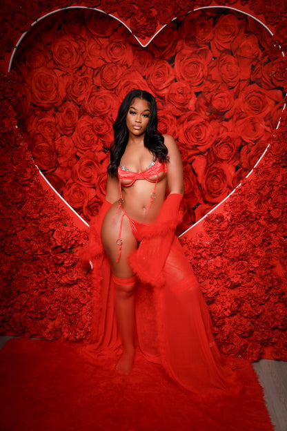 Luscious Moments Red Lingerie Set