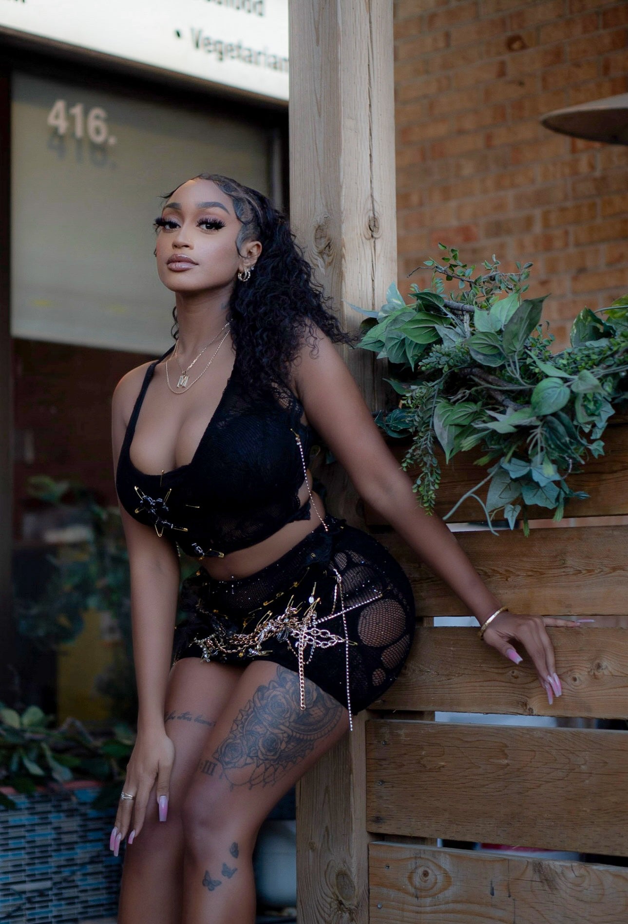 Baddest in the Room Embellished Skirt Set