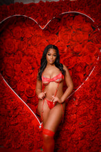 Load image into Gallery viewer, Luscious moments red lingerie set
