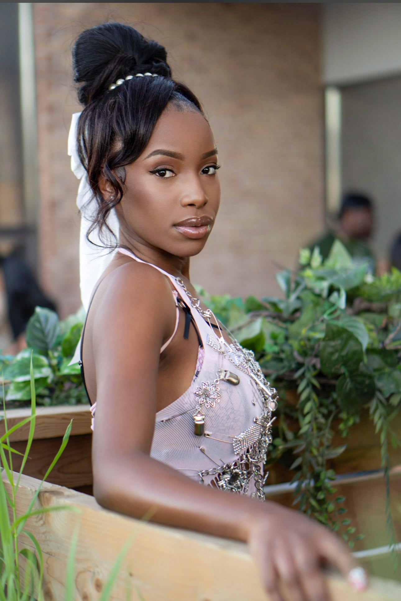 Baby Pink Barb Embellished Dress