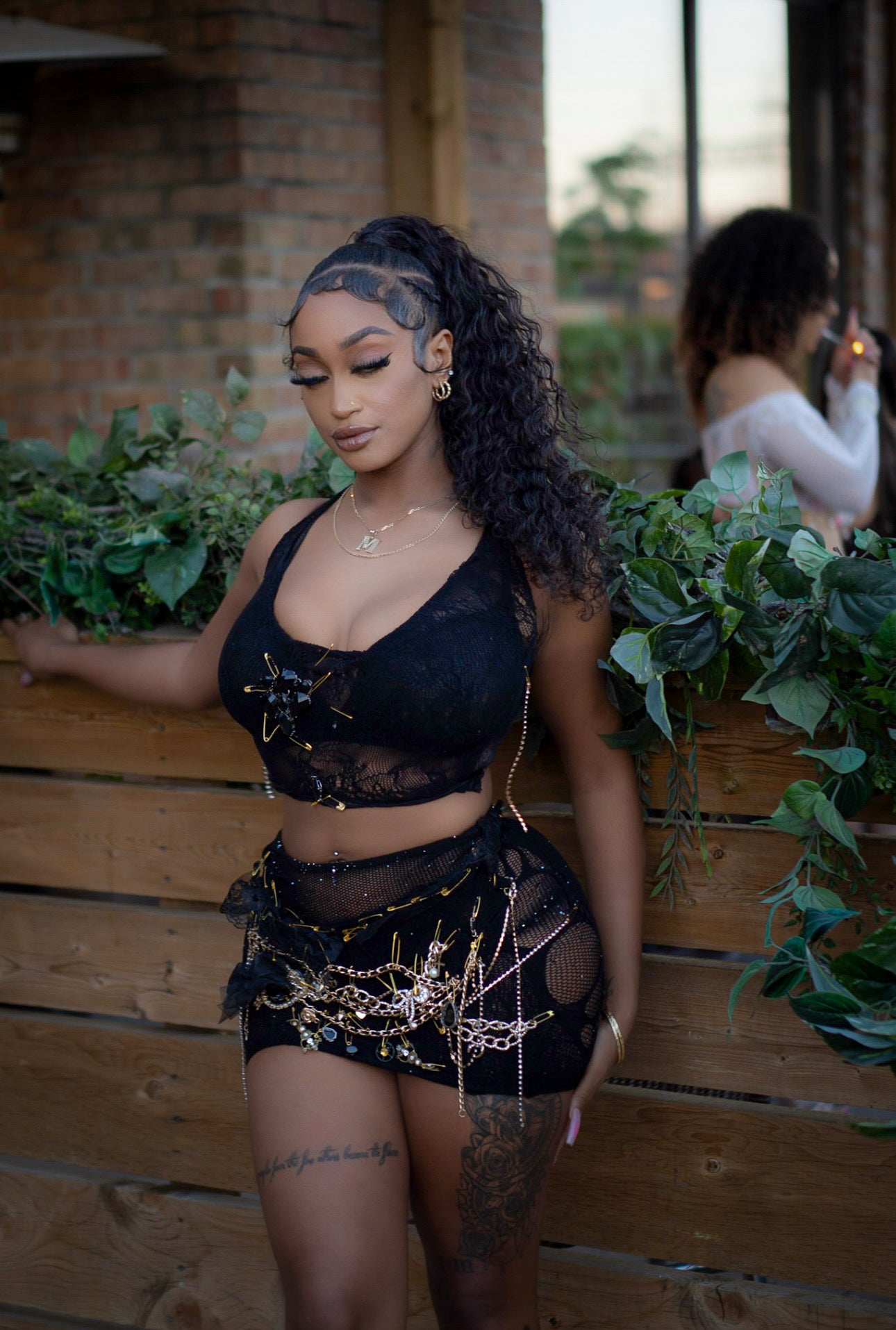 Baddest in the Room Embellished Skirt Set