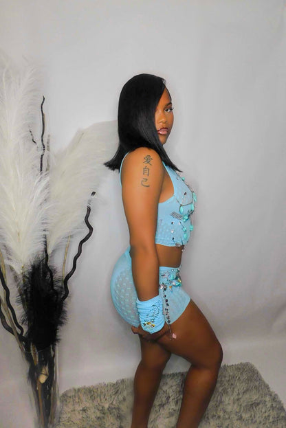 A Work of Art Embellished Mesh Set