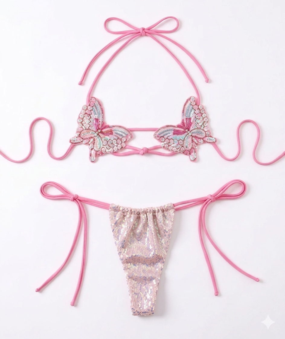Pink Whisper Bikini Set