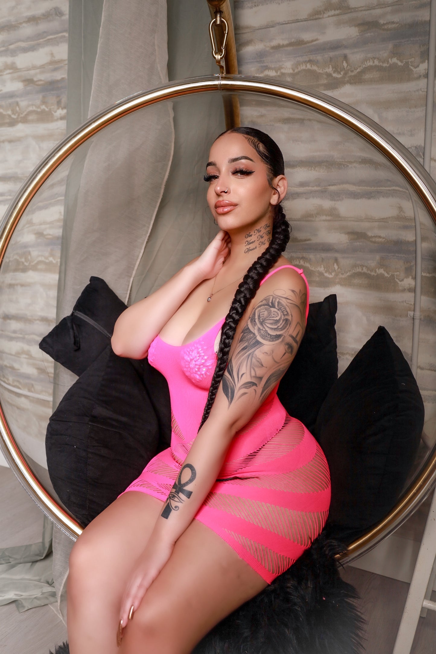 My Main Boo Hot Pink Dress