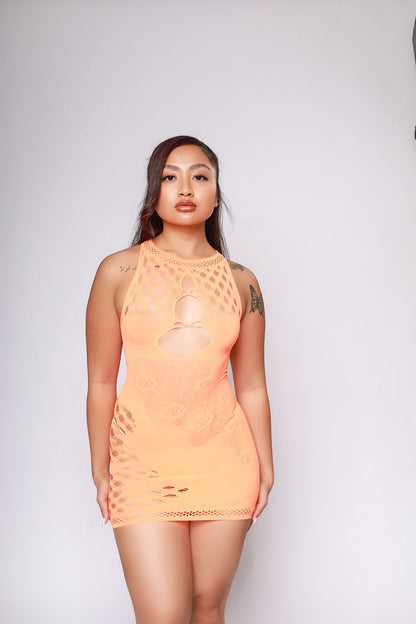 Just One Look Orange Dress
