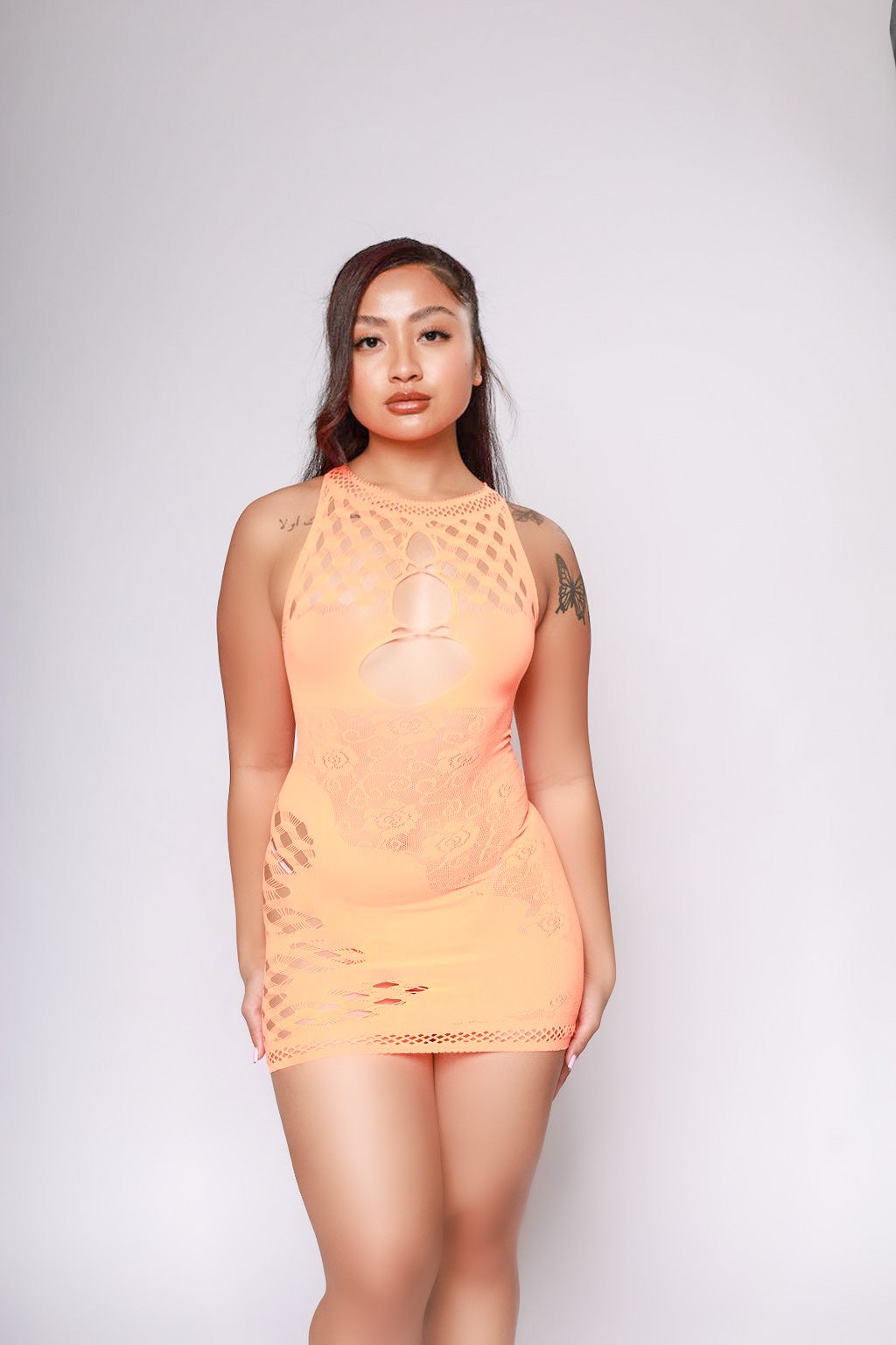 Just One Look Orange Dress
