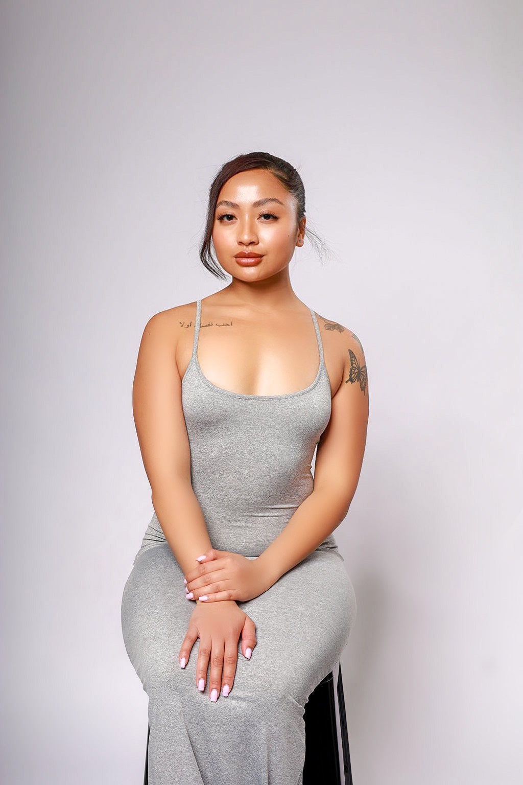 Highly Selective Solid Maxi Dress