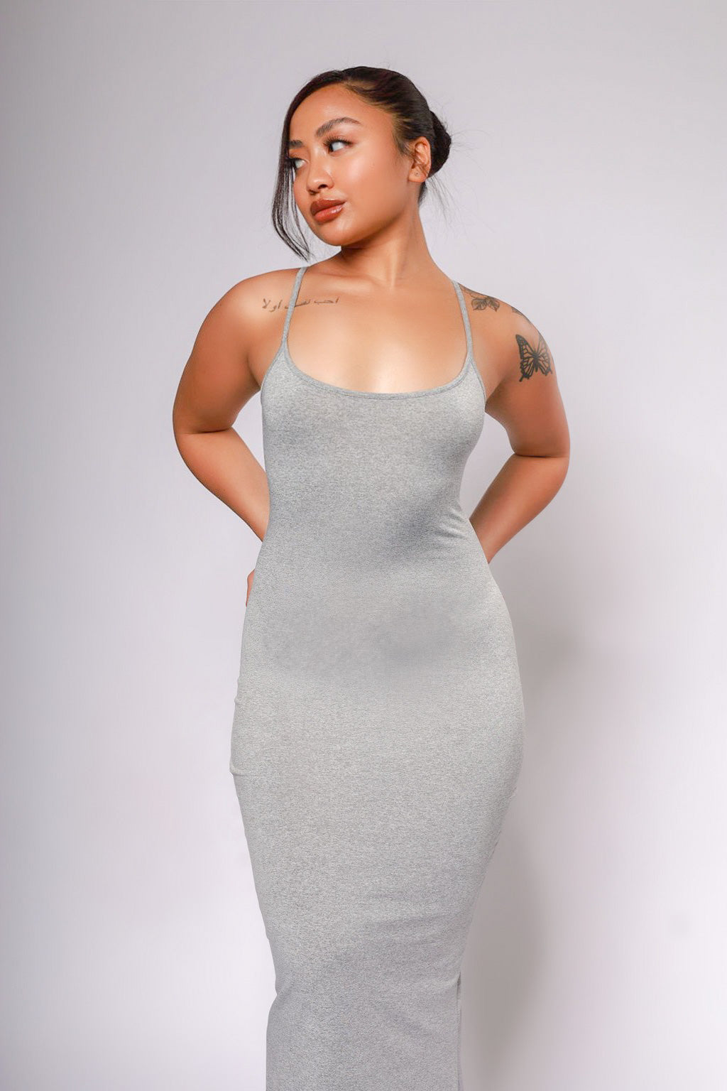 Highly Selective Solid Maxi Dress