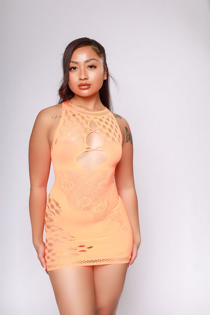 Just One Look Orange Dress