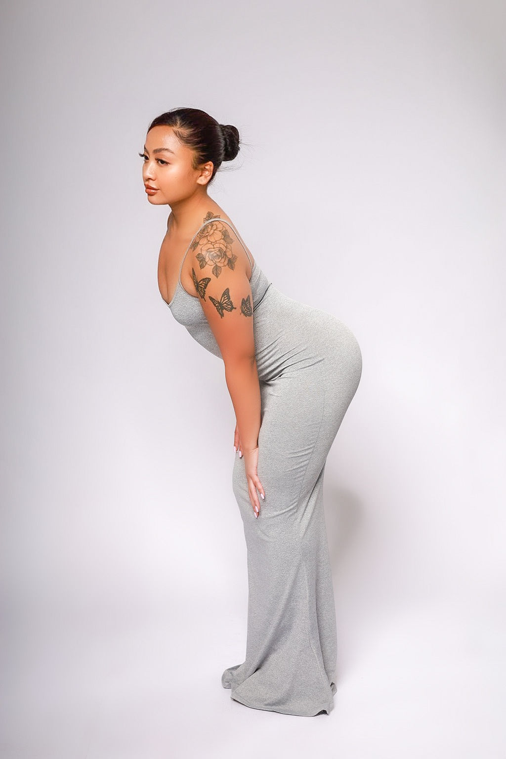 Highly Selective Solid Maxi Dress