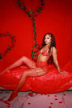 Load image into Gallery viewer, Red You're A Gem garter Set
