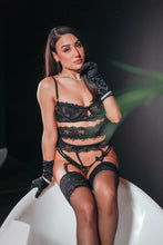 Load image into Gallery viewer, Noir Be mine lingerie set
