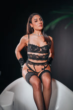 Load image into Gallery viewer, Noir Be mine lingerie set

