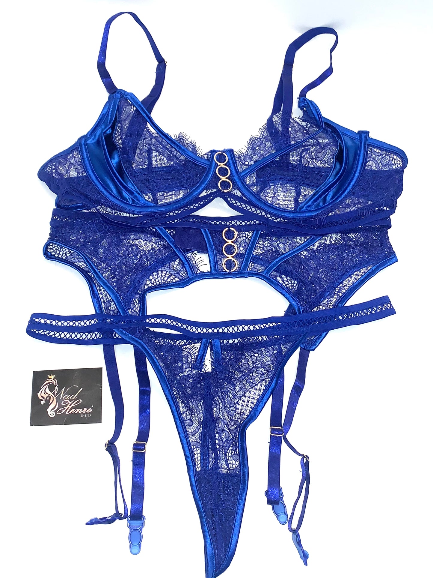 Lucky Label Lace Lingerie Set
