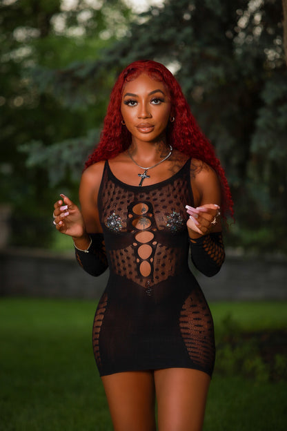 Only in Your Dreams Noir Mini Dress