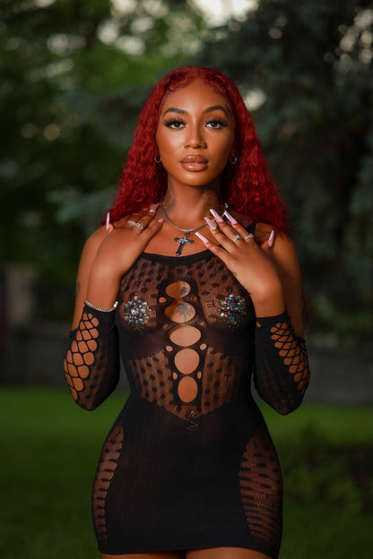 Only in Your Dreams Noir Mini Dress