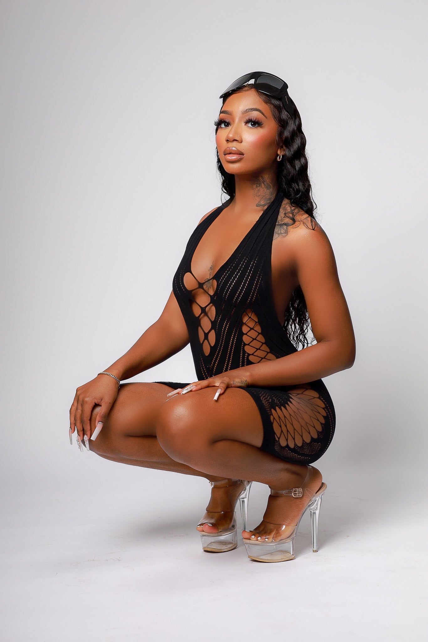 Breaking News Noir Mini Dress