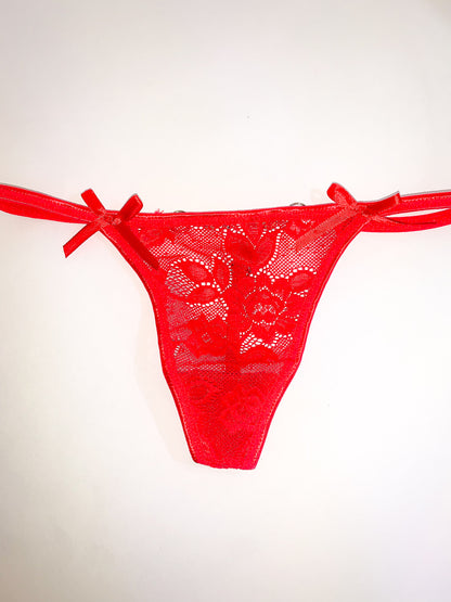 Secret Mesh Cerise Thong