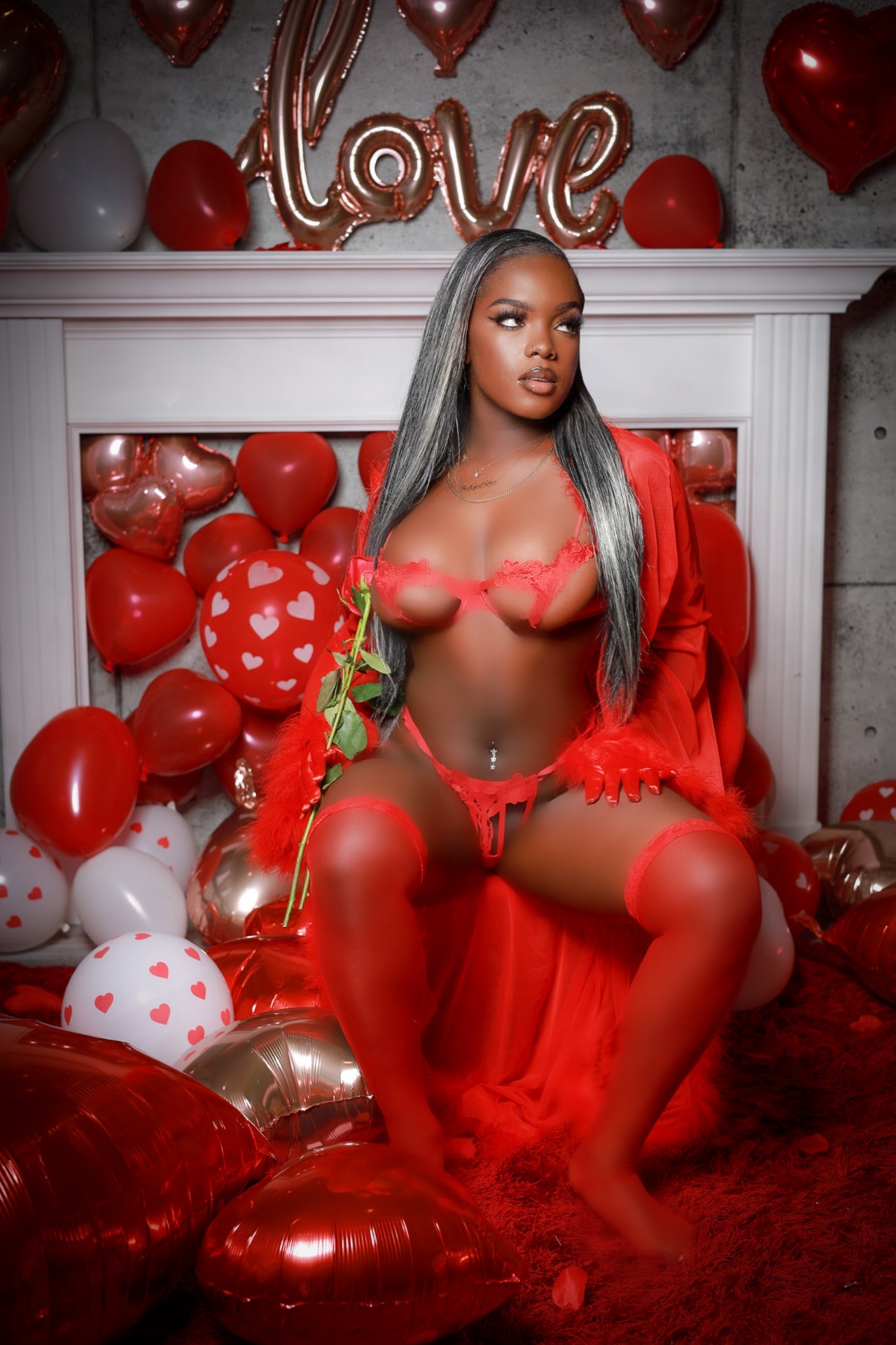Red Sexy Secret Lingerie Set
