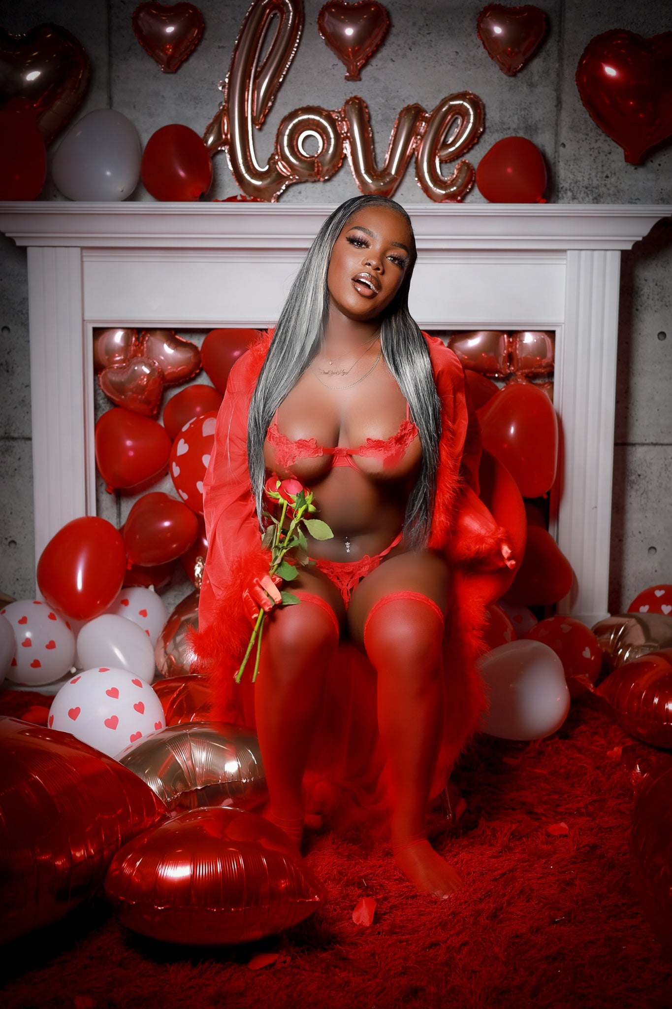 Red Sexy Secret Lingerie Set