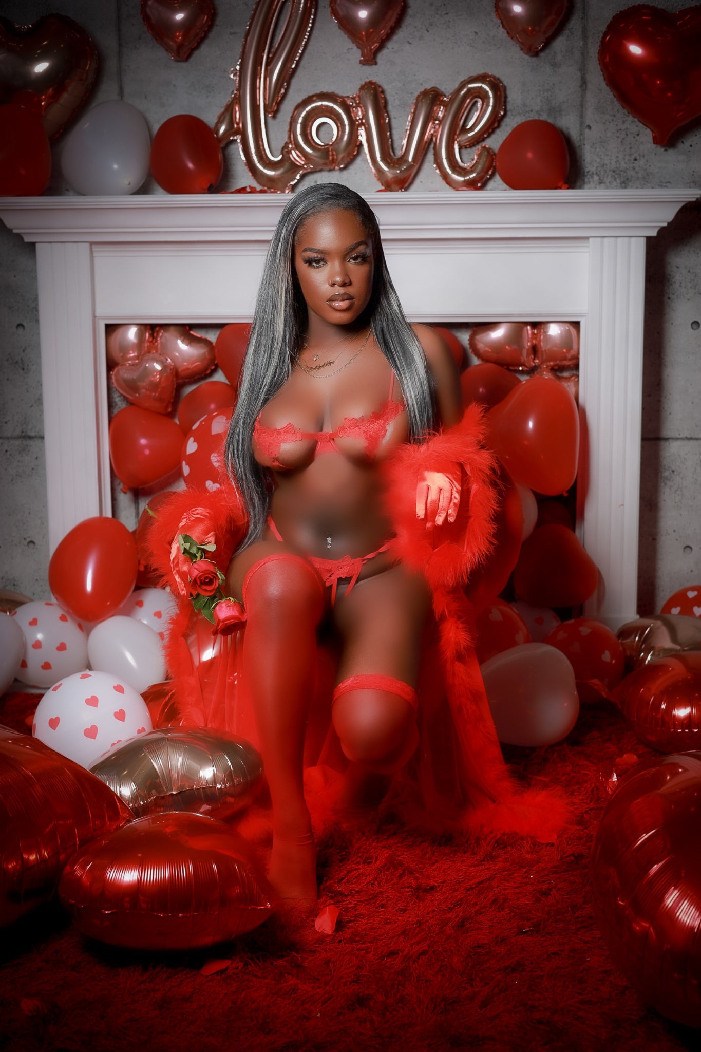 Red Sexy Secret Lingerie Set