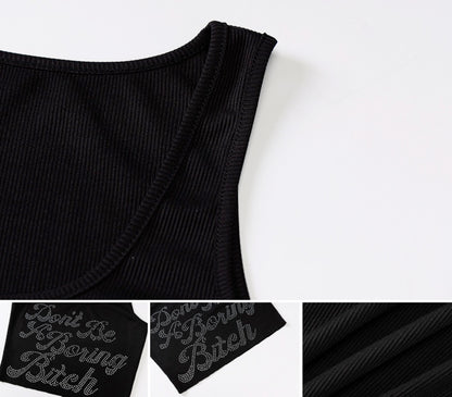Don't Be a Boring Bishh Ribbed Crop Tank