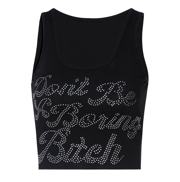 Don't Be a Boring Bishh Ribbed Crop Tank