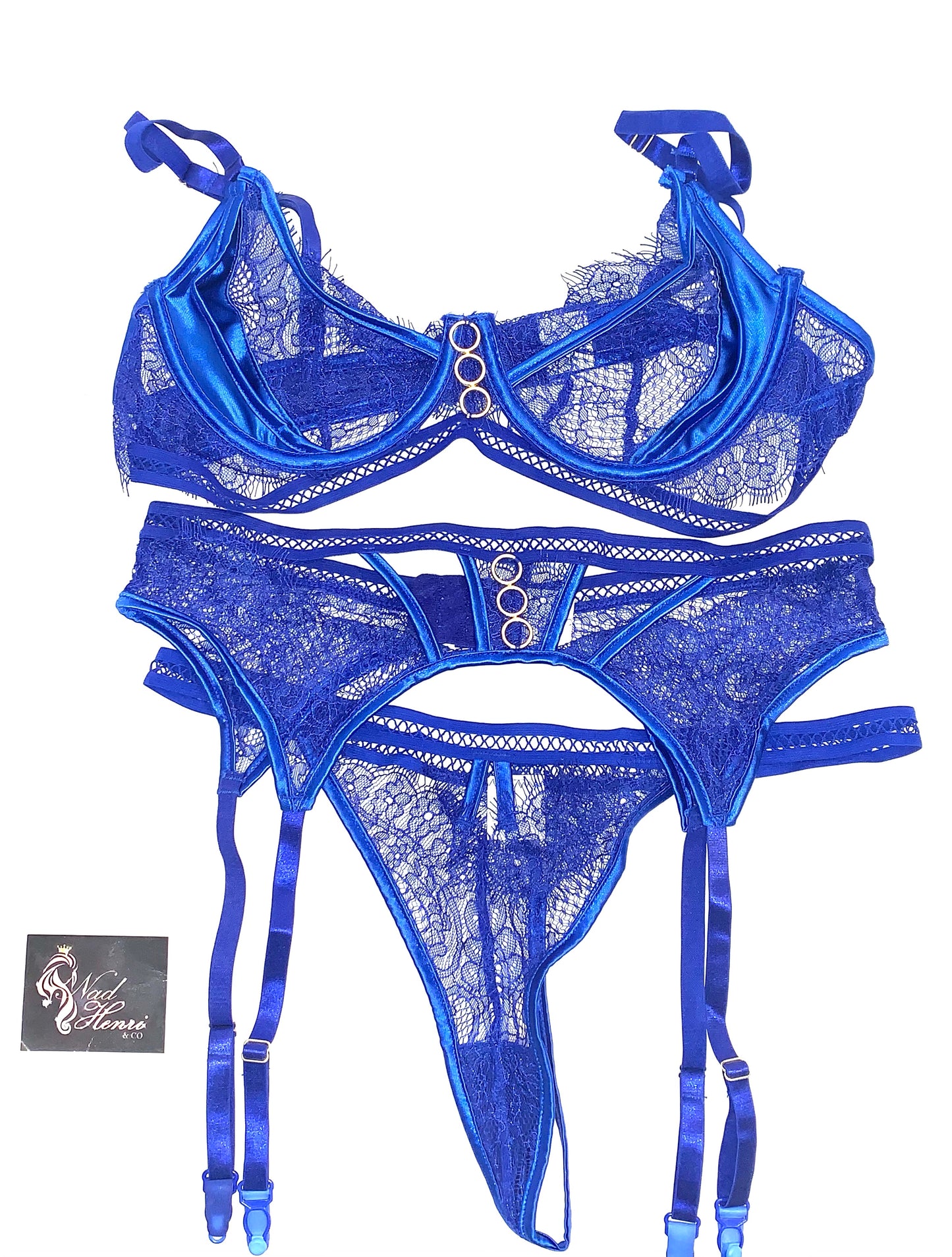 Lucky Label Lace Lingerie Set