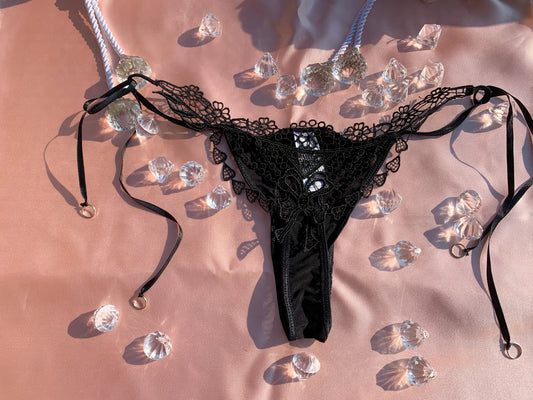 Doll of the Hour Noir Beaded Underwear